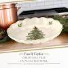 imageSpode Christmas Tree Fluted Oval Server  85quot Porcelain Holiday Serving Dish Ideal for Salads Pasta Side Dishes  Dishwasher Microwave Freezer Safe  Matching Christmas Dinnerware Collection