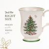 imageSpode Christmas Tree Footed Mug  12 Oz Festive Mug for Coffee Hot Cocoa Lattes  Romantic Shape with Santa Design Porcelain Mug  Dishwasher Microwave ampamp Freezer Safe GiftBoxed