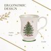 imageSpode Christmas Tree Footed Mug  12 Oz Festive Mug for Coffee Hot Cocoa Lattes  Romantic Shape with Santa Design Porcelain Mug  Dishwasher Microwave ampamp Freezer Safe GiftBoxed