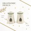 imageSpode Christmas Tree Hexagonal Salt and Pepper Shaker Set 2Piece Holiday Kitchen ampamp Table Dcor  Festive Home Accent Christmas GiftStocking Stuffer for Collectors ampamp Holiday Enthusiasts