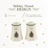 imageSpode Christmas Tree Hexagonal Salt and Pepper Shaker Set 2Piece Holiday Kitchen ampamp Table Dcor  Festive Home Accent Christmas GiftStocking Stuffer for Collectors ampamp Holiday Enthusiasts