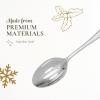 imageSpode Christmas Tree Serving Fork Holiday Flatware for Your Favorite Christmas Dishes 1810 Stainless Steel Cutlery for Festive Table Settings 10Inch Dishwasher Safe Holiday UtensilsSlotted Serving Spoon