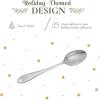 imageSpode Christmas Tree Serving Fork Holiday Flatware for Your Favorite Christmas Dishes 1810 Stainless Steel Cutlery for Festive Table Settings 10Inch Dishwasher Safe Holiday UtensilsServing Spoon