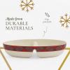 imageSpode Christmas Tree Tartan Divided Dish 13Inch Round Festive Holiday Serveware Fine Porcelain Christmas Tableware for Dinner Parties Holiday Entertaining  Seasonal Platters ampamp Decorative Trays
