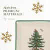 imageSpode Christmas Tree Tidbit Square Plates Set of 4  Festive 5Inch Ceramic Plates for Canaps Sweets and Desserts  Dishwasher Microwave Freezer Safe  Excellent for Holiday Entertaining