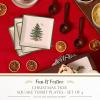 imageSpode Christmas Tree Tidbit Square Plates Set of 4  Festive 5Inch Ceramic Plates for Canaps Sweets and Desserts  Dishwasher Microwave Freezer Safe  Excellent for Holiday Entertaining