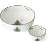 imageSpode Christmas Tree Tiered Chip and Dip Serving Set  2Piece Festive Snack Platter  Iconic Christmas Tree Motif  Porcelain Dishwasher Microwave Freezer Safe  Holiday ServewareChristmas Tree