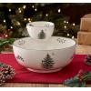 imageSpode Christmas Tree Tiered Chip and Dip Serving Set  2Piece Festive Snack Platter  Iconic Christmas Tree Motif  Porcelain Dishwasher Microwave Freezer Safe  Holiday ServewareChristmas Tree