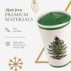 imageSpode Christmas Tree Travel Mug with Lid  8 Oz Coffee Mug for Holiday Drinks Dishwasher ampamp Microwave Safe Ceramic Tumbler  Festive Christmas Design for OnTheGo Christmas TreeClassic