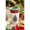 imageSpode Christmas Tree Travel Mug with Lid  8 Oz Coffee Mug for Holiday Drinks Dishwasher ampamp Microwave Safe Ceramic Tumbler  Festive Christmas Design for OnTheGo Christmas TreeTartan