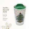imageSpode Christmas Tree Travel Mug with Lid  8 Oz Coffee Mug for Holiday Drinks Dishwasher ampamp Microwave Safe Ceramic Tumbler  Festive Christmas Design for OnTheGo Christmas TreePolka Dot