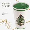 imageSpode Christmas Tree Travel Mug with Lid  8 Oz Coffee Mug for Holiday Drinks Dishwasher ampamp Microwave Safe Ceramic Tumbler  Festive Christmas Design for OnTheGo Christmas TreeClassic