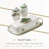 imageSpode Christmas Tree Trivet  8quot Heat Resistant Porcelain Christmas Holiday Tabletop Protector  Dishwasher SafeChristmas Tree 3Piece Hostess Set