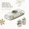 imageSpode Christmas Tree Trivet  8quot Heat Resistant Porcelain Christmas Holiday Tabletop Protector  Dishwasher SafeChristmas Tree 3Piece Hostess Set