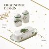 imageSpode Christmas Tree Trivet  8quot Heat Resistant Porcelain Christmas Holiday Tabletop Protector  Dishwasher SafeChristmas Tree 3Piece Hostess Set