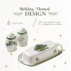 imageSpode Christmas Tree Trivet  8quot Heat Resistant Porcelain Christmas Holiday Tabletop Protector  Dishwasher SafeChristmas Tree 3Piece Hostess Set