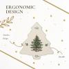 imageSpode Christmas Tree Trivet  8quot Heat Resistant Porcelain Christmas Holiday Tabletop Protector  Dishwasher SafeChristmas Tree Trivet Serveware Accessory