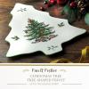 imageSpode Christmas Tree Trivet  8quot Heat Resistant Porcelain Christmas Holiday Tabletop Protector  Dishwasher SafeChristmas Tree Trivet Serveware Accessory