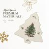 imageSpode Christmas Tree Trivet  8quot Heat Resistant Porcelain Christmas Holiday Tabletop Protector  Dishwasher SafeChristmas Tree Trivet Serveware Accessory