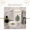 imageSpode Christmas Tree Wine Chiller ampamp Coaster Set Dishwasher Microwave ampamp Freezer Safe  Stoneware Wine Cooler with Festive Coaster  Hostess Gift for Holiday Entertaining