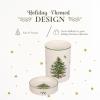 imageSpode Christmas Tree Wine Chiller ampamp Coaster Set Dishwasher Microwave ampamp Freezer Safe  Stoneware Wine Cooler with Festive Coaster  Hostess Gift for Holiday Entertaining