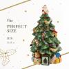 imageSpode Figural Christmas Tree Cookie Jar  1225quot Dolomite Holiday Jar with Lid  Festive Tree Decor Candy Jar for Kitchen Counter Seasonal Home Decor Holiday Container