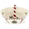 imageSpode Christmas Tree Candy Basket 65Inch Candy Bowl with Peppermint Handle for Holiday Snacks Earthenware Christmas Gift Festive Holiday Serveware ampamp Holiday Display Bowl Seasonal Dcor