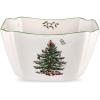 imageSpode Christmas Tree Divided Dish  115quot Festive Serving Tray for Holiday Parties Seasonal Events  Fine Earthenware Decorative Christmas Dinnerware Microwave ampamp Dishwasher SafeChristmas Tree Square Bowl