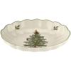 imageSpode Christmas Tree Fluted Oval Server  85quot Porcelain Holiday Serving Dish Ideal for Salads Pasta Side Dishes  Dishwasher Microwave Freezer Safe  Matching Christmas Dinnerware Collection