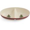 imageSpode Christmas Tree Tartan Divided Dish 13Inch Round Festive Holiday Serveware Fine Porcelain Christmas Tableware for Dinner Parties Holiday Entertaining  Seasonal Platters ampamp Decorative Trays