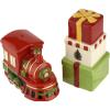 imageSpode Christmas Tree Train and Gifts Salt and Pepper Shaker Set 2Piece Holiday Kitchen ampamp Table Dcor  Festive Home Accent Christmas GiftStocking Stuffer for Collectors ampamp Holiday Enthusiasts