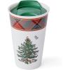 imageSpode Christmas Tree Travel Mug with Lid  8 Oz Coffee Mug for Holiday Drinks Dishwasher ampamp Microwave Safe Ceramic Tumbler  Festive Christmas Design for OnTheGo Christmas TreeTartan