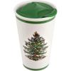 imageSpode Christmas Tree Travel Mug with Lid  8 Oz Coffee Mug for Holiday Drinks Dishwasher ampamp Microwave Safe Ceramic Tumbler  Festive Christmas Design for OnTheGo Christmas TreeClassic