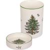 imageSpode Christmas Tree Wine Chiller ampamp Coaster Set Dishwasher Microwave ampamp Freezer Safe  Stoneware Wine Cooler with Festive Coaster  Hostess Gift for Holiday Entertaining