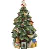 imageSpode Figural Christmas Tree Cookie Jar  1225quot Dolomite Holiday Jar with Lid  Festive Tree Decor Candy Jar for Kitchen Counter Seasonal Home Decor Holiday Container