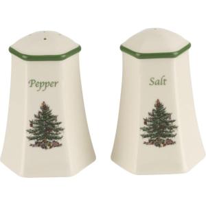 imageSpode Christmas Tree Hexagonal Salt and Pepper Shaker Set 2Piece Holiday Kitchen ampamp Table Dcor  Festive Home Accent Christmas GiftStocking Stuffer for Collectors ampamp Holiday Enthusiasts
