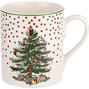 imageSpode Christmas Tree Polka Dot Mug 16Ounce Ceramic Cup with Handle  Festive Holiday Design for Hot Coffee Tea or Cocoa  Microwave Dishwasher Freezer Safe  Christmas Collection Mug