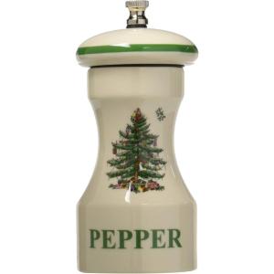 imageSpode Christmas Tree Trivet  8quot Heat Resistant Porcelain Christmas Holiday Tabletop Protector  Dishwasher SafeChristmas Tree Pepper Grinder