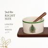 imagePortmeirion Spode Christmas Tree Holiday Serving Dishes  7Piece Set BeigeGreen Ceramic Serving Bowl  Dip Bowls  Holiday Dinnerware Dishwasher and Microwave Safe Festive Tableware