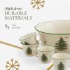 imageSpode Christmas Tree 10 Piece Punch Bowl Set Made of Fine Porcelain Includes  1 Punch Bowl  1 Ladle  8 Punch Cups  Punch Bowl is 11Inch  Punch Cups are 8 oz