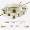 imageSpode Christmas Tree 10 Piece Punch Bowl Set Made of Fine Porcelain Includes  1 Punch Bowl  1 Ladle  8 Punch Cups  Punch Bowl is 11Inch  Punch Cups are 8 oz