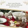 imageSpode Christmas Tree 10 Piece Punch Bowl Set Made of Fine Porcelain Includes  1 Punch Bowl  1 Ladle  8 Punch Cups  Punch Bowl is 11Inch  Punch Cups are 8 oz