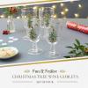 imageSpode Christmas Tree 15oz Highball Glasses Set of 4  GoldRimmed Elegant HolidayThemed Glassware Festive Holiday Drinkware for Christmas Parties New Years Toasts and Festive OccasionsPedestal Goblets