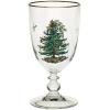 imageSpode Christmas Tree 15oz Highball Glasses Set of 4  GoldRimmed Elegant HolidayThemed Glassware Festive Holiday Drinkware for Christmas Parties New Years Toasts and Festive OccasionsPedestal Goblets