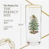 imageSpode Christmas Tree 15oz Highball Glasses Set of 4  GoldRimmed Elegant HolidayThemed Glassware Festive Holiday Drinkware for Christmas Parties New Years Toasts and Festive OccasionsModern