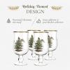 imageSpode Christmas Tree 175oz Tulip Glasses Set of 4  GoldRimmed Whimsical Holiday Glasses for Sparkling Wine and Champagne Ideal for Holiday Brunches and New Years Celebrations