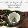imageSpode Christmas Tree 35quot Round Ramekins Set of 2  Oven Safe Porcelain Ramekin Dishes for Souffl Crme Brle Custard  Microwave ampamp Dishwasher Safe Festive Dipping Sauce Cups Holiday Baking Set