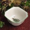imageSpode Christmas Tree 55Inch Square Porcelain Bowl  Serving Bowl for Candies Nuts Desserts and Small Floral Arrangements  Festive Holiday Tableware Dishwasher and Microwave Safe275 H x 55 L x 55 W