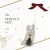 imageSpode Christmas Tree Bride ampamp Groom Ornament Festive Holiday Bauble for Christmas Tree Earthenware Hanging Decoration with Red Ribbon for Easy Hanging Decorative Accent ampamp Keepsake Gift