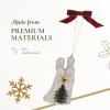 imageSpode Christmas Tree Bride ampamp Groom Ornament Festive Holiday Bauble for Christmas Tree Earthenware Hanging Decoration with Red Ribbon for Easy Hanging Decorative Accent ampamp Keepsake Gift